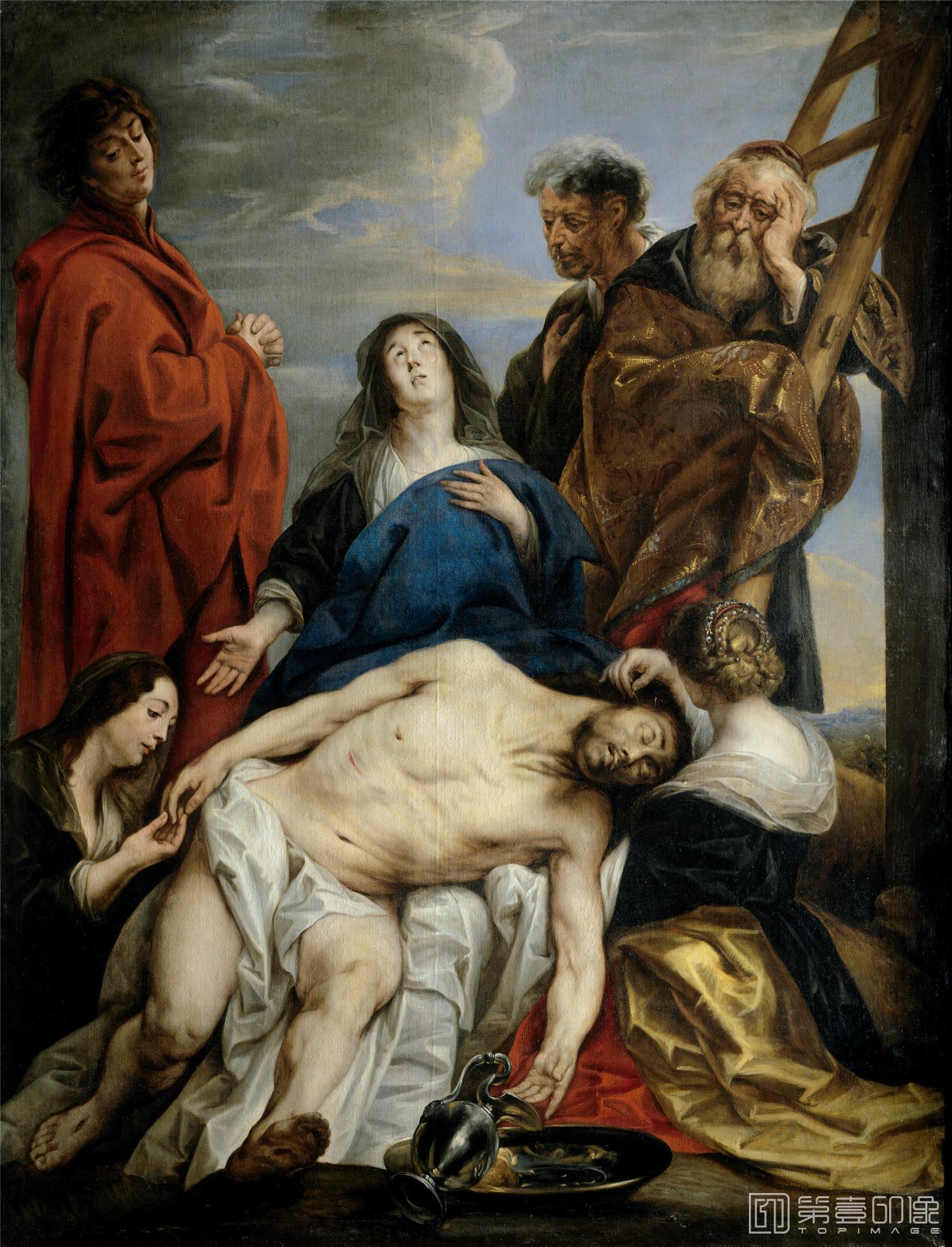 油画-西班牙普拉多美术馆油画藏画-Jordaens, Jacob-La Piedad-221cm x 169cm-1446